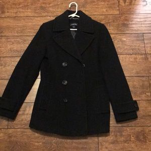 Lands end size 4 black pea coat